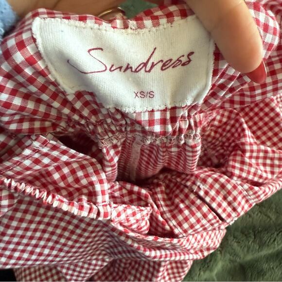 Sundress Mimi Jumpsuit in Red Gingham Size XS/S - Picture 3 of 3